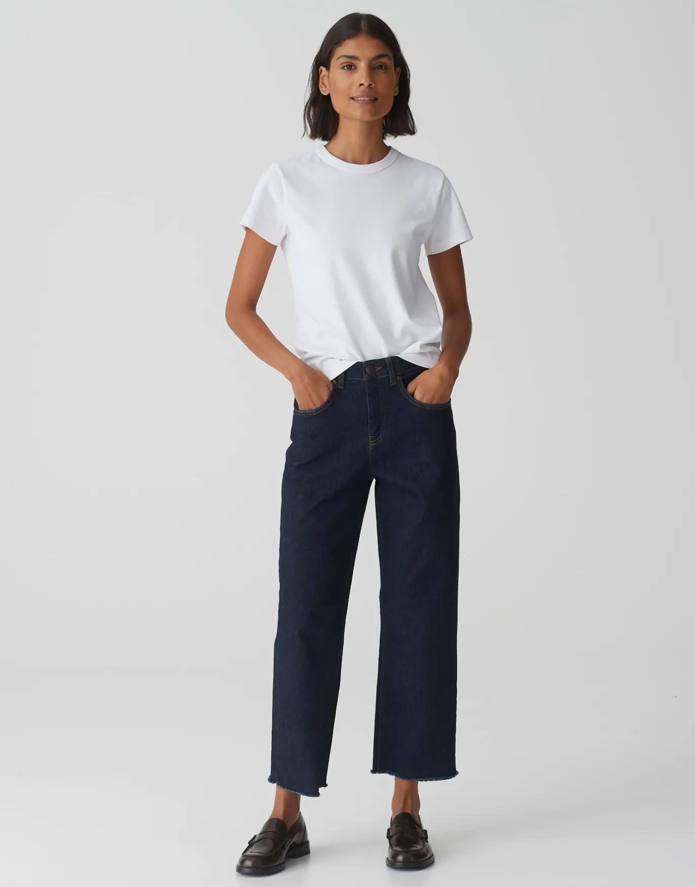 Damen OPUS Jeans^Wide Cropped Jeans Momito Blau Online Bestellen