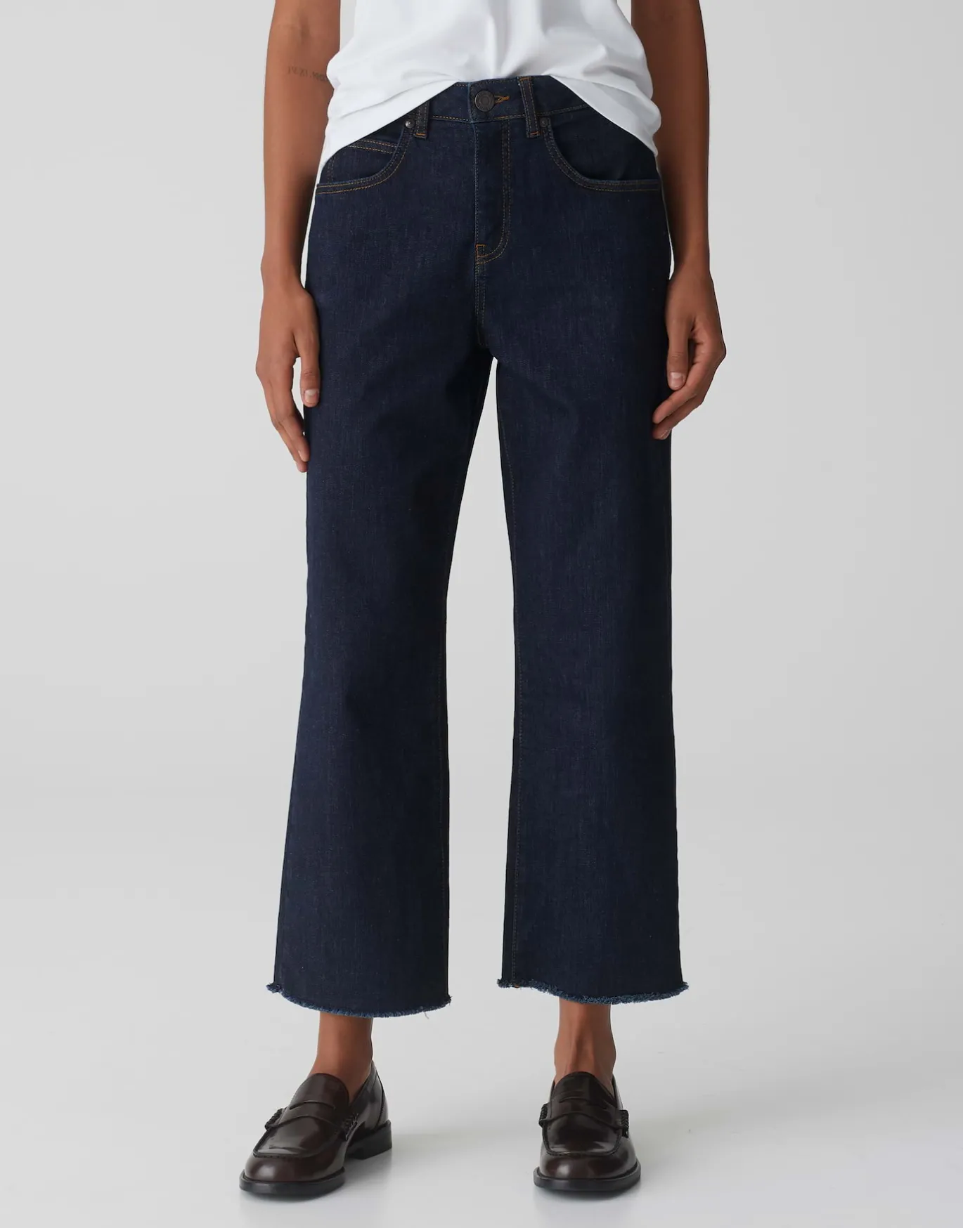 Damen OPUS Jeans^Wide Cropped Jeans Momito Blau Online Bestellen