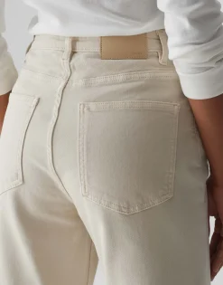 Damen OPUS Jeans^Wide Cropped Jeans Momito Color Beige Online Bestellen