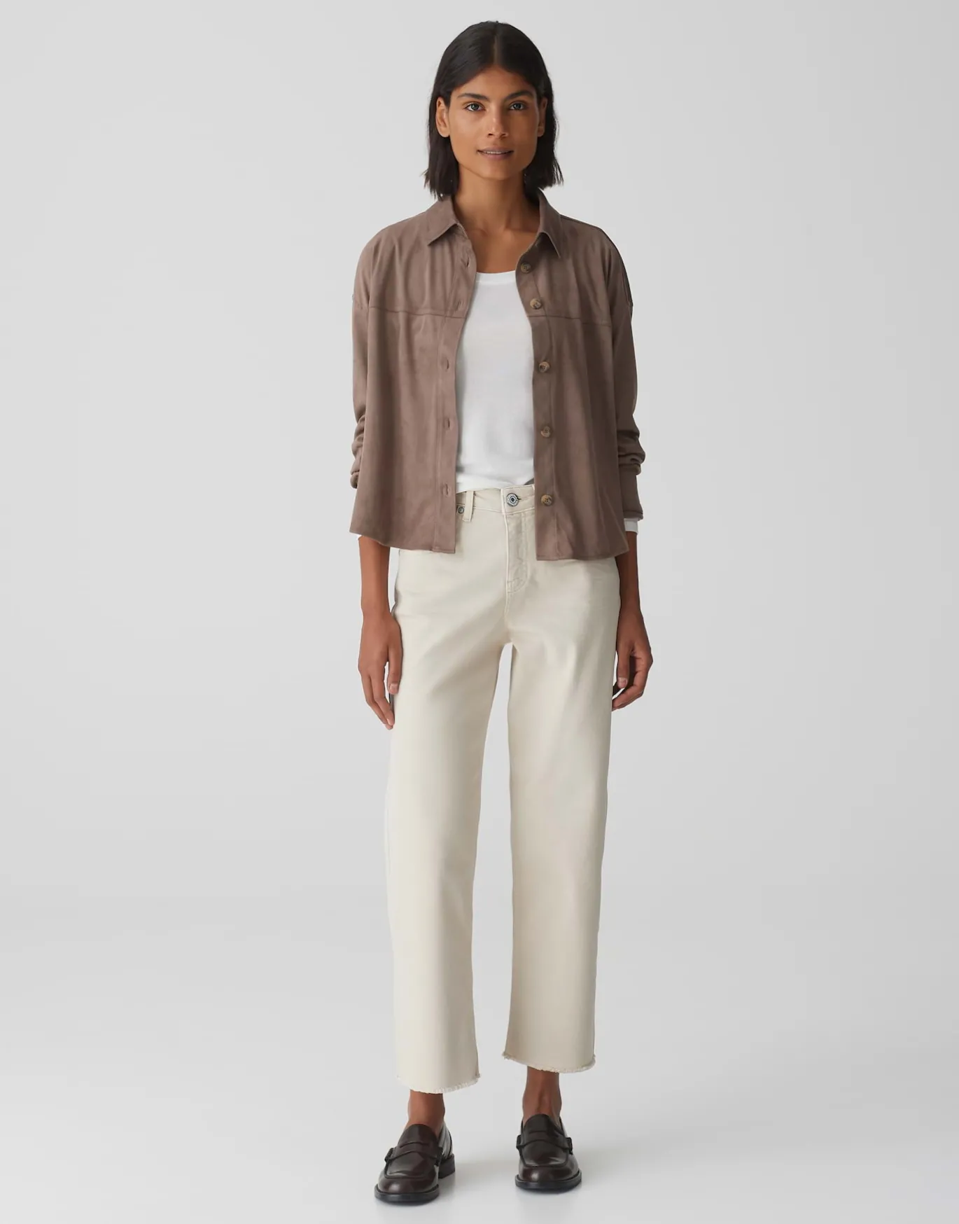 Damen OPUS Jeans^Wide Cropped Jeans Momito Color Beige Online Bestellen