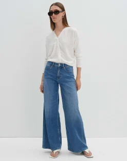 Damen OPUS Jeans^Wide Leg Jeans Cellma Palazzo Blau Online Bestellen