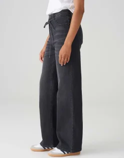 Damen OPUS Jeans^Wide Leg Jeans Marli Belt Grau Online Bestellen