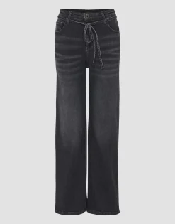 Damen OPUS Jeans^Wide Leg Jeans Marli Belt Grau Online Bestellen