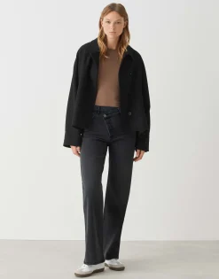 Damen OPUS Jeans^Wide Leg Jeans Marli Crisscross Grau Online Bestellen