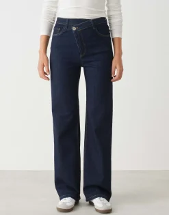 Damen OPUS Jeans^Wide Leg Jeans Marli Crisscross Blau Online Bestellen