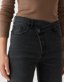 Damen OPUS Jeans^Wide Leg Jeans Marli Crisscross Grau Online Bestellen