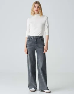 Damen OPUS Jeans^Wide Leg Jeans Marli Palazzo Grau Online Bestellen