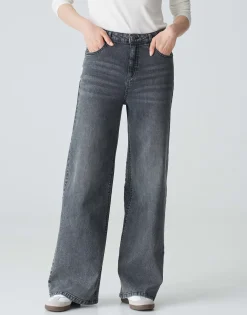 Damen OPUS Jeans^Wide Leg Jeans Marli Palazzo Grau Online Bestellen