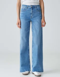 Damen OPUS Jeans^Wide Leg Jeans Miva Palazzo Blau Online Bestellen