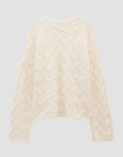 Damen OPUS Strick^Zopfpullover Teluna Weiß Online Bestellen